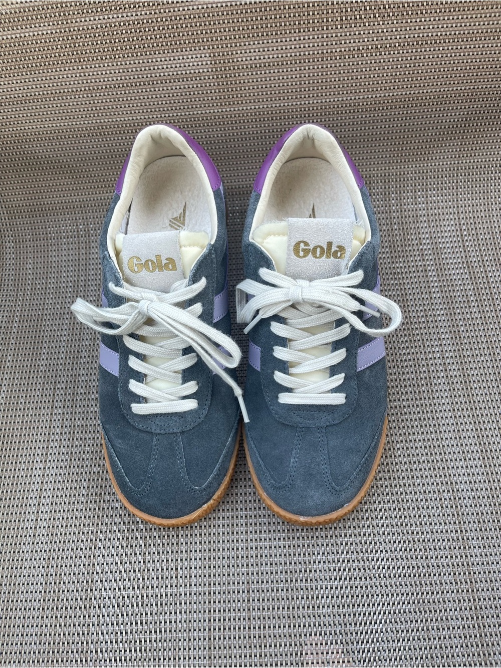 Gola Women's Slate Suede Sneakers with Lavender Accents